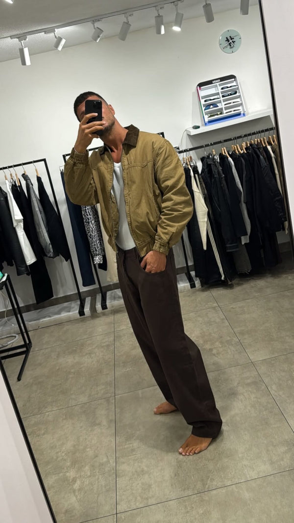 Giacca con collo camoscio