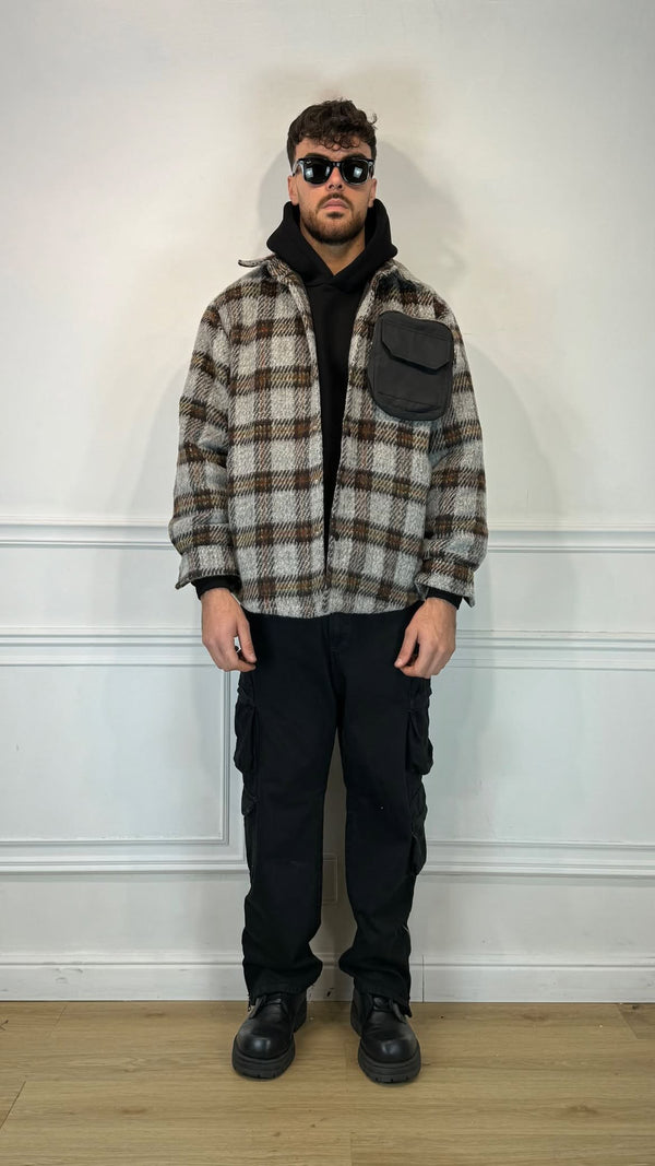 Camicione in lana con tasca