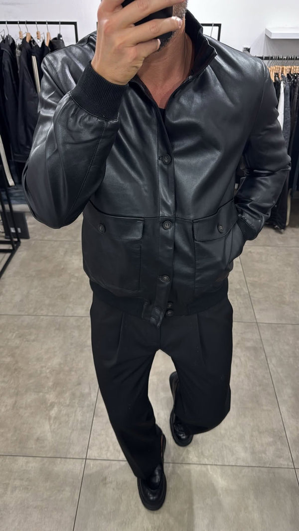 Giubbotto in ecopelle